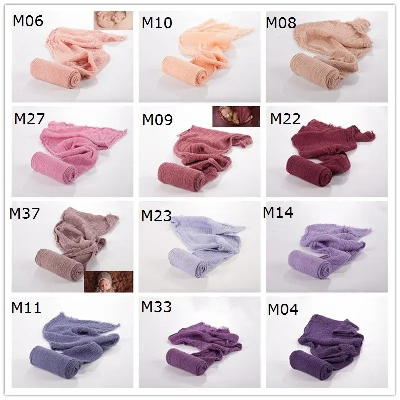 Color: Silver - Newborn Photography Props Wrap Baby Blanket Soft Stretchable Cotton Swaddling Photography Backdrop Babies Accessories