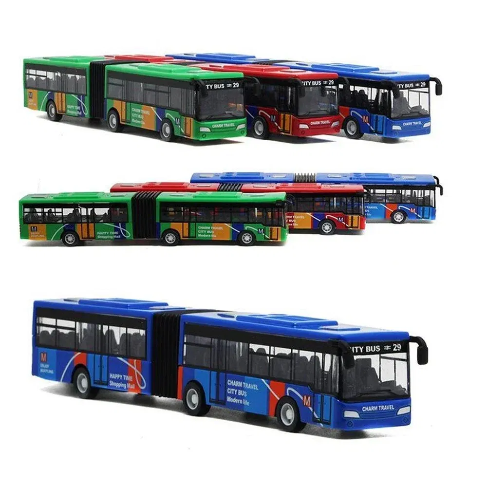 Color: Blue, Ships From: CHINA - City Express Bus Double Buses Diecast Vehicles Toys Funny Pull Back Car Children Kids Gifts 1:64 Alloy City Bus Model Vehicles