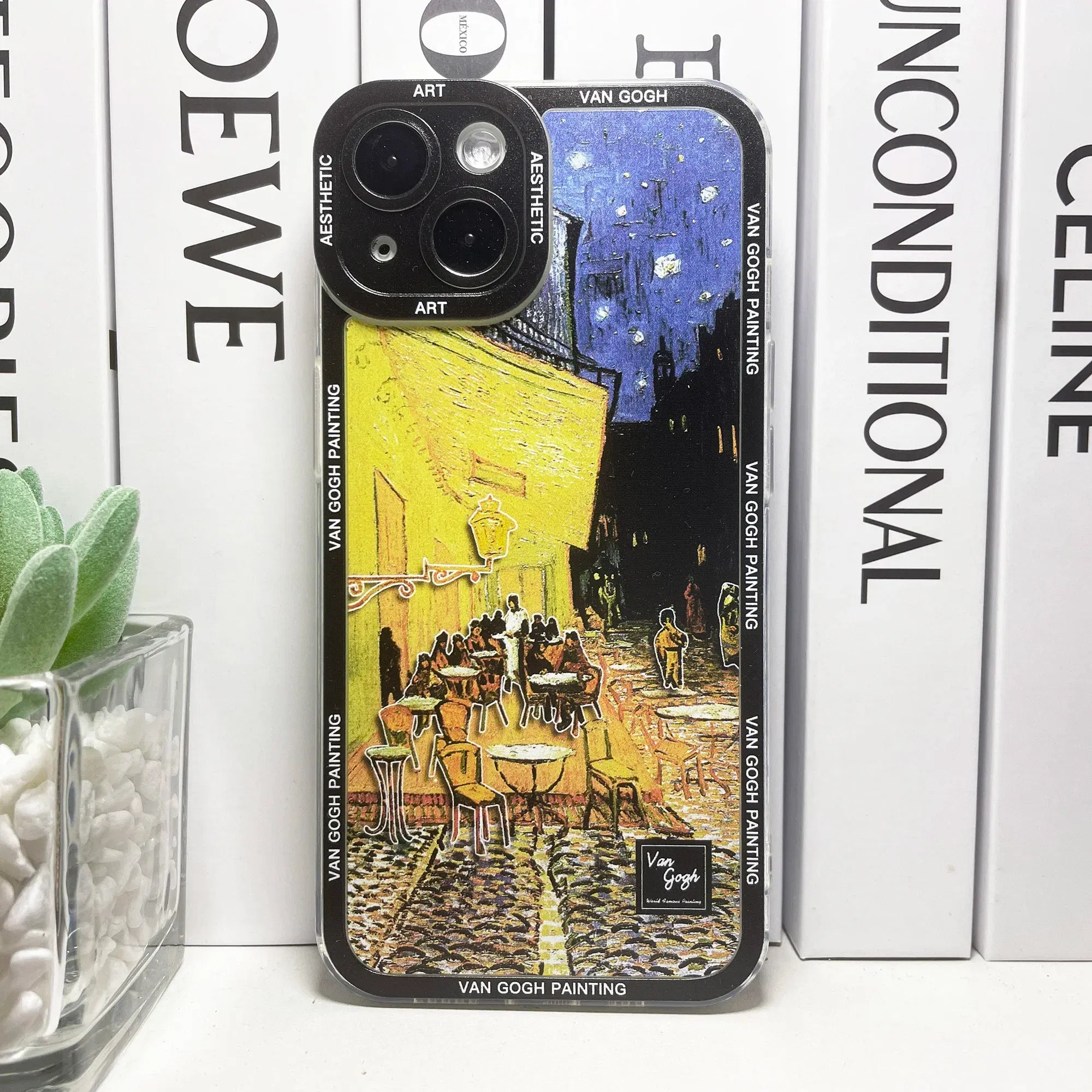Color: black, Material: Neoprene - Van Gogh Art Aesthetic Phone Case For iPhone 16 15 14 13 12 11 Pro Max Mini XS X XR SE 8 7 Plus Sunflowers The Starry Night