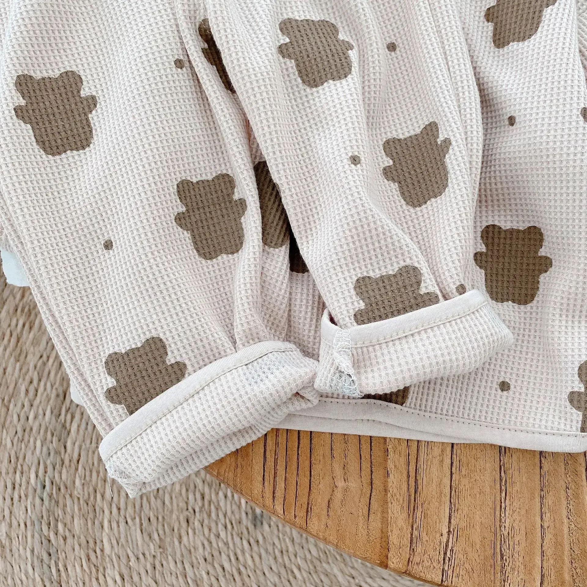 Color: Beige, Kid Size: 3T, Ships From: CHINA - Baby Fall Clothes Girl Boy Cotton Long Sleeve Sweater and Pant Set Toddler Casual Cartoon Bear Pullover Top SweatPant Tracksuit