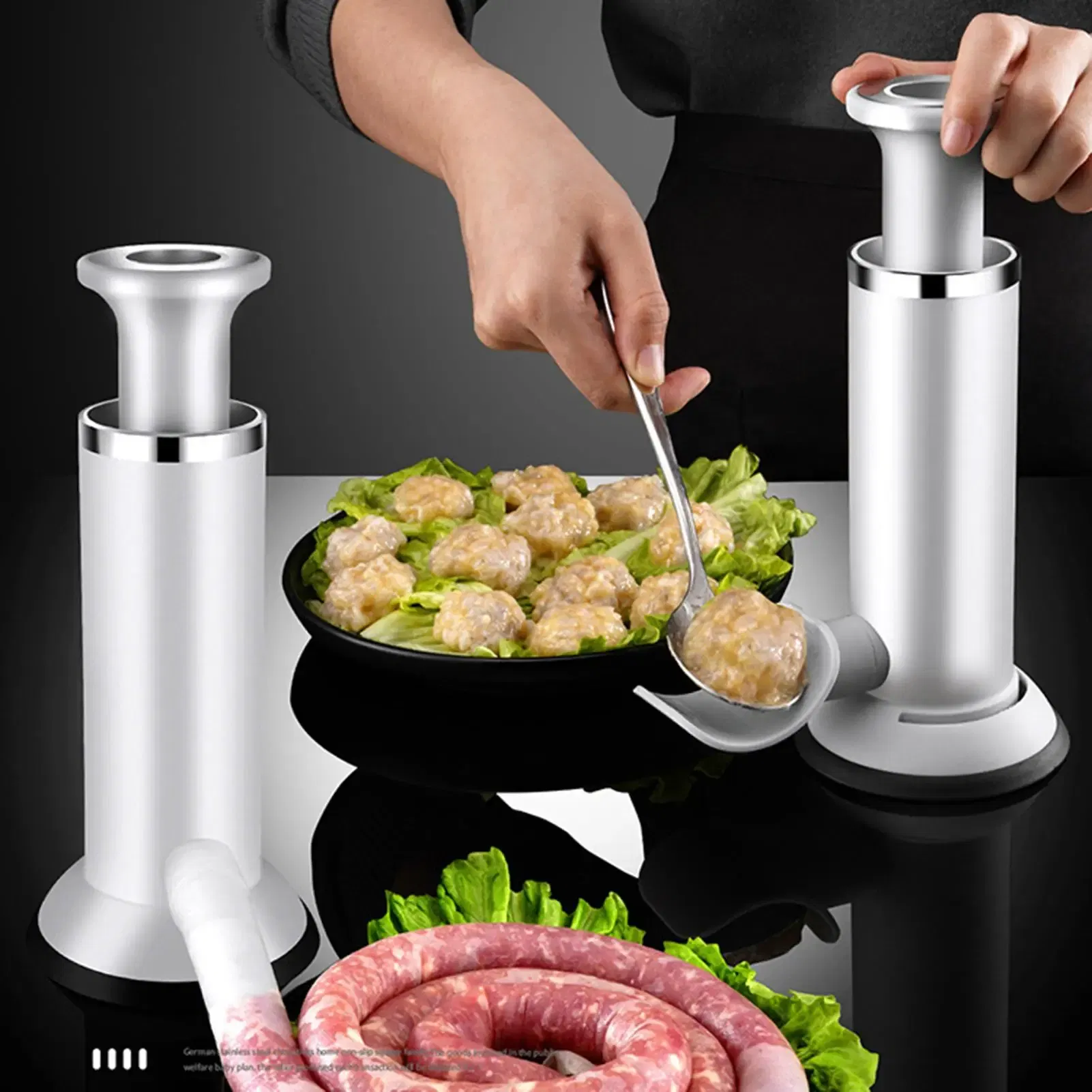 Ships From: spain - Sausage Stuffer Sausage Filling Machine Homemade Manual Sausage Maker Sausage Stuffers With Meatball Maker Kitchen Artifact