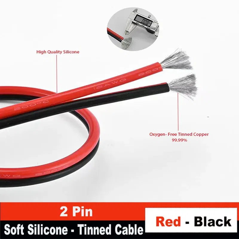 Color: WHITE, Specification: 24 AWG, Length: 30M - Super Soft 2 Pin Red and Black Silicone Cable 28awg 26awg 24 22 20 18 16 14 12awg 10awg 8awg High Temperature Tinned Copper Wire