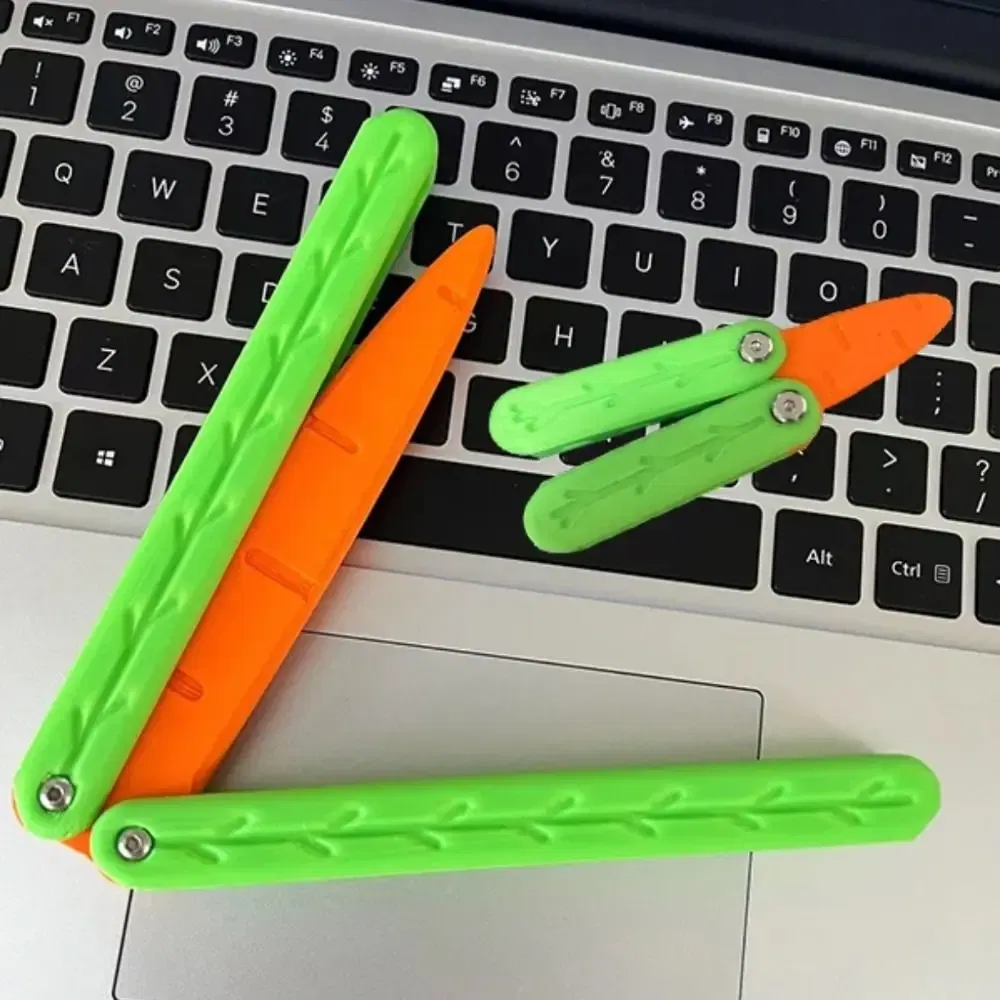 Color: Yellow, Ships From: CHINA - Gravity Folding Claw Knife Radish Knife 3d Printing Gravity Knife Small Radish Knife Push Card Decompression Fidget Mini Toy
