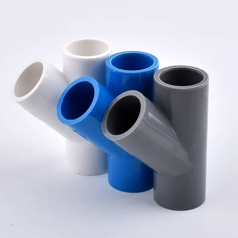 Color: Blue, Diameter: 3/16'' - 1~10PCS I.D 20/25/32/40mm  PVC Oblique Tee 45 Degree Connector Garden Irrigation Aquarium Fish Tank Watering Fittings Joint