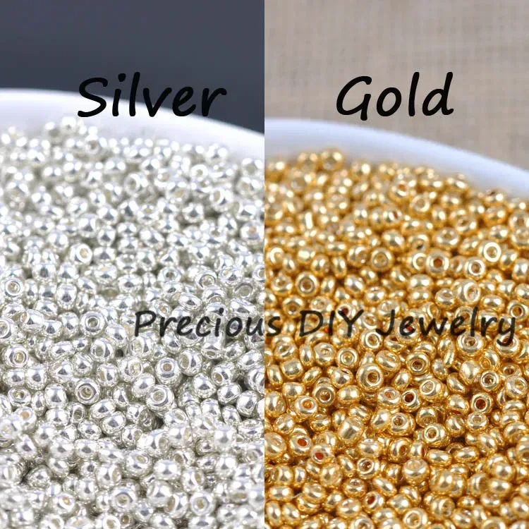 Color: Clear, Item Diameter: 3mm - Gold and Silver Color 2mm 3mm 4mm Crystal Glass Spacer beads,Czech Seed Beads For Jewelry Handmade DIY BLUV03X