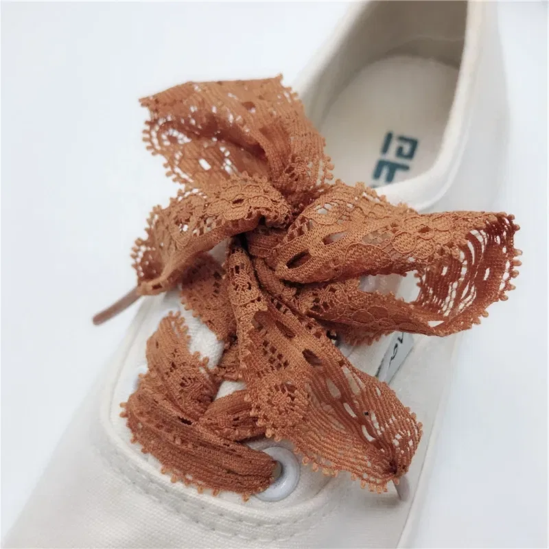 Color: WHITE, Length: 80cm, Ships From: CHINA - 1 Pair New Lace Shoelaces Women's Casual Shoes Fashion Ribbon Shoelace Outdoor Sneakers Black Shoe Laces 80CM/100CM/120CM