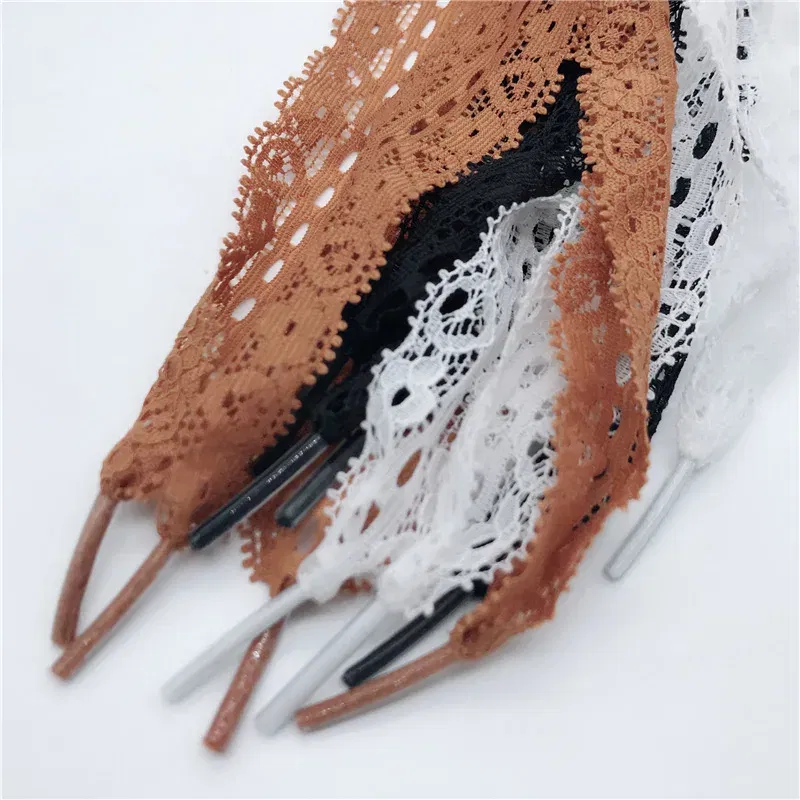 Color: WHITE, Length: 80cm, Ships From: CHINA - 1 Pair New Lace Shoelaces Women's Casual Shoes Fashion Ribbon Shoelace Outdoor Sneakers Black Shoe Laces 80CM/100CM/120CM