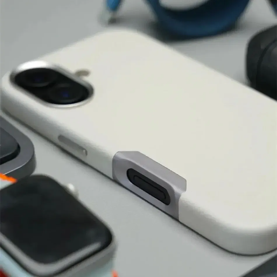 Color: black, Material: Vinyl - Aluminium Camera Button For iPhone 16 Pro Max Case Solid Leather Alloy Len Magnetic Wireless Charge Shockproof Cover For Magsafe