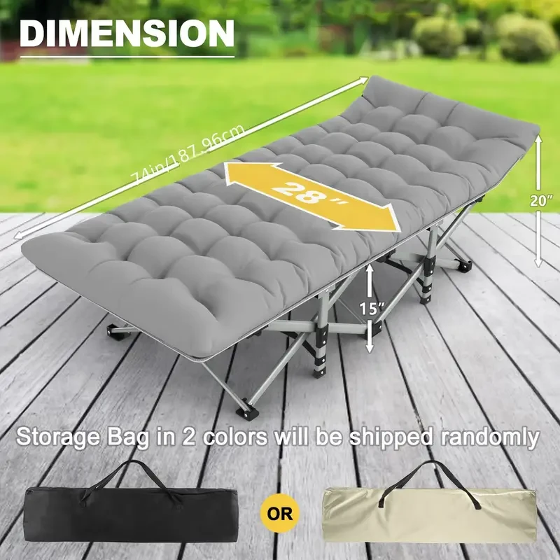 Folding Camping Cot with Mattress, Sleeping Cots