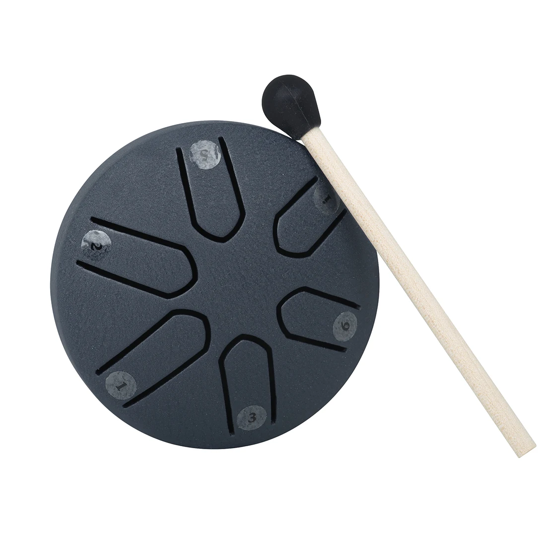 Color: DEEP BLUE - 3 Inch 6-Tone Steel Tongue Drum Mini Hand Pan Drums with Drumsticks Percussion Musical Instruments Drum Accessories