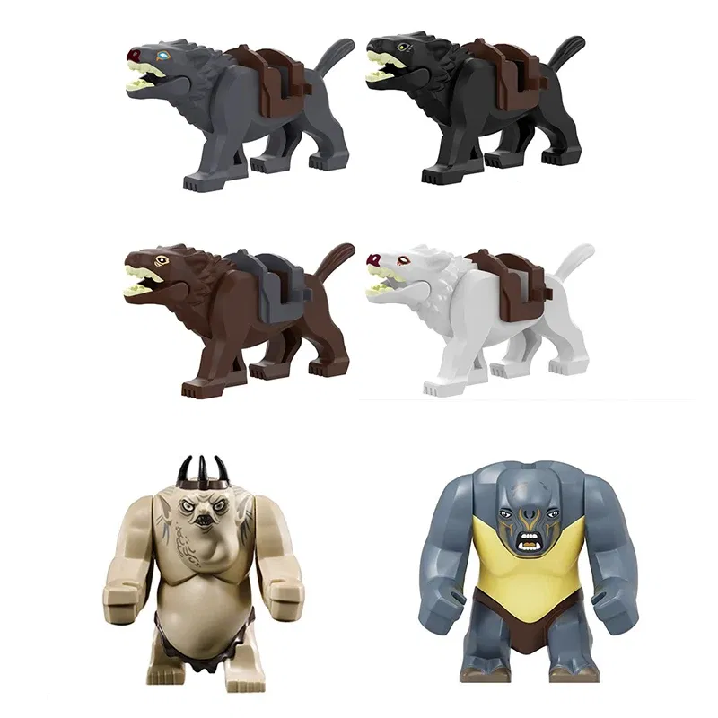 Color: GRAY - Lord of the Rings Ogre Building Blocks Figures Bricks Educational Toys Cartoon Figures Action Toys Brick Kids Gifts