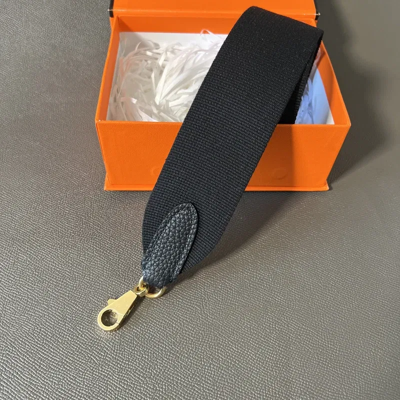 Color: Rose Gold, Size: 3/8" - Hand-Sewn Leather Woven Canvas Shoulder Strap 5cm Wide Wax Line Herbag Evelyn Replacement Bag Accessory