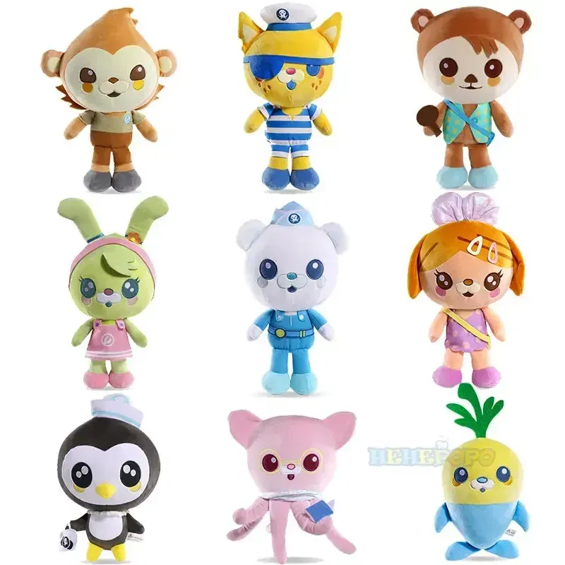 Color: DeepPink - 35cm Original Octonauts Plush Toys Barnacles Peso Kwazii Tweak Vegimal Animal Stuffed Party Birthday Gift Kid Christmas Girl Toy