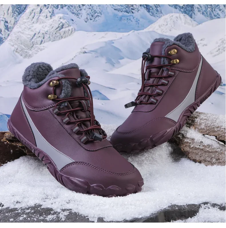Snow Boots Five-finger Outdoor Leisure Sports Camping Hiking Shoes Non-slip Warm Fleece-lined High Cotton-padded Shoes