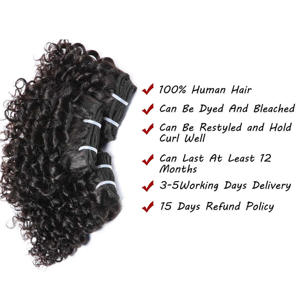 Hair Color: #135, Stretched Length: 12inches, Longest Hair Proportion: 10A - Code Calla Bouncy Curly Hair Bundles Double Draw Indian 6inch Short Cut Remy Human Hair Extensions Natural Black Brown Color