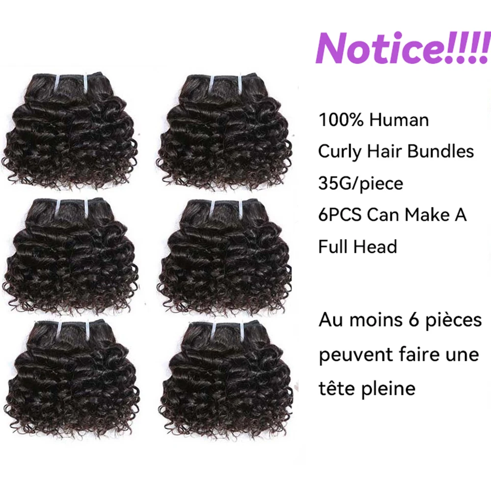 Hair Color: #135, Stretched Length: 12inches, Longest Hair Proportion: 10A - Code Calla Bouncy Curly Hair Bundles Double Draw Indian 6inch Short Cut Remy Human Hair Extensions Natural Black Brown Color