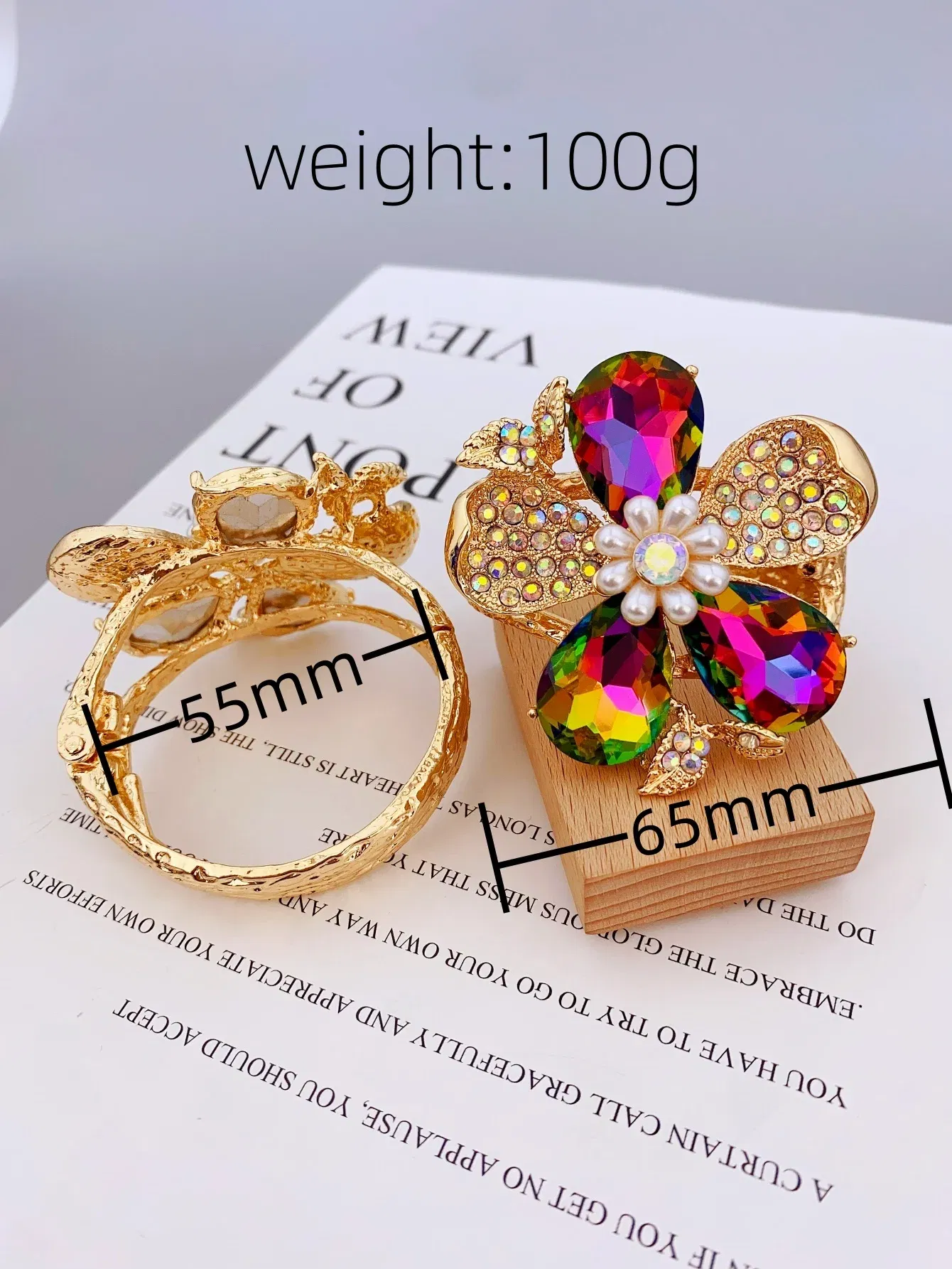 Metal Color: Platinum Plated - Exaggerated Zinc Alloy Flower Bracelet for Women in Various Occasions bracelets for women