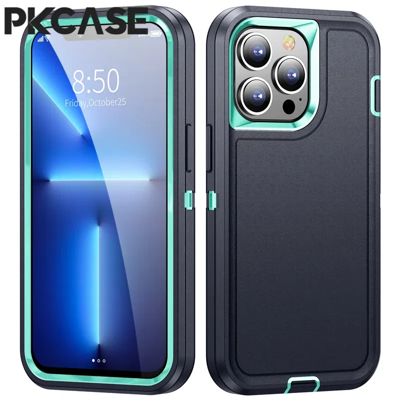 Color: GRAY, Material: PP - PKCASE Shockproof Case For iPhone 13 Mini 12 11 Pro Max 6 7 8 Plus Bracket Protective Cover For iPhone X XS XR SE 2020 2022