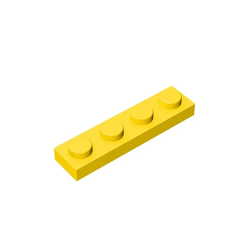 Color: SKY BLUE - Gobricks 10PCS MOC Bricks Parts Plate 3710 1x4 Compatible Assembles Particles For Building Blocks DIY Bricks Educational Toys