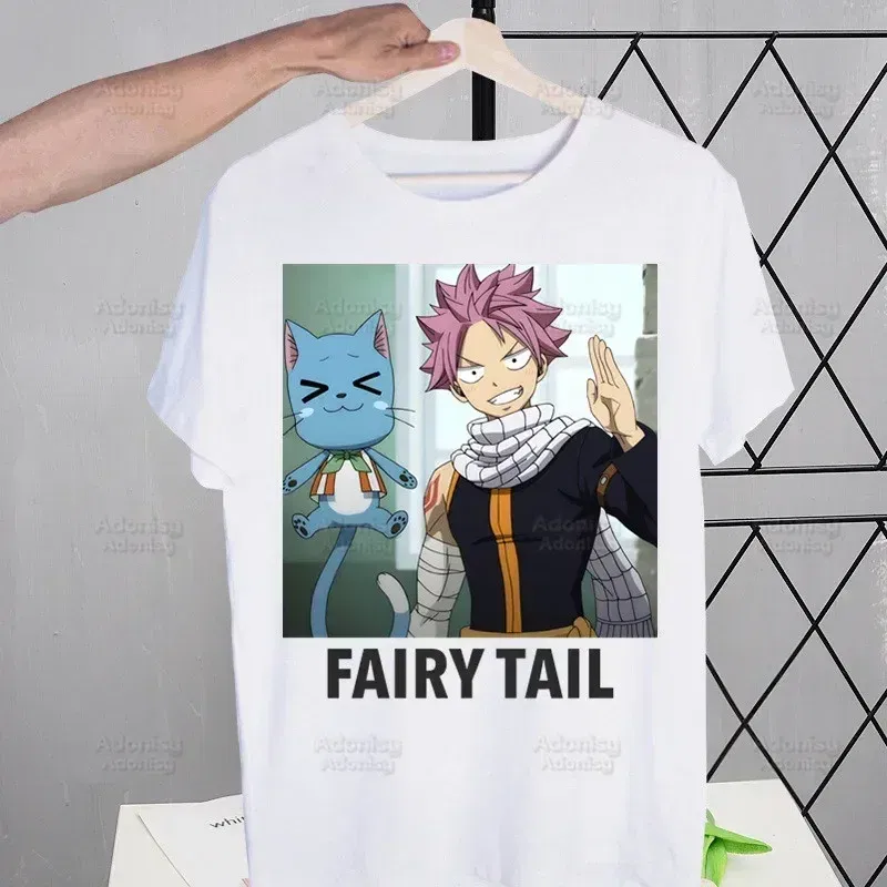 Color: Blue, Size: XXXL - Anime Fairy Tail Cartoon Natsu Erza Gray Lucy T-shirts Summer Men/Women Hip Hop Tshirt Streetwear t shirts Short Sleeve Tops