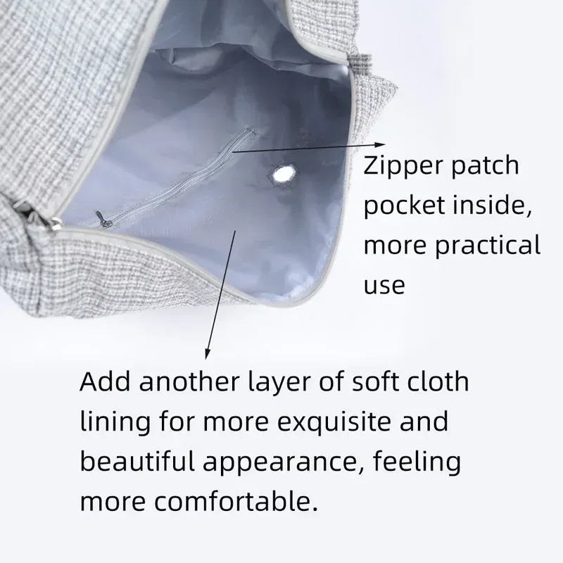 Color: SKY BLUE - TANQU Classic Mini linen canvas organizer fabric inner lining Insert for Obag Mini O Bag Women's Handbag Accessory
