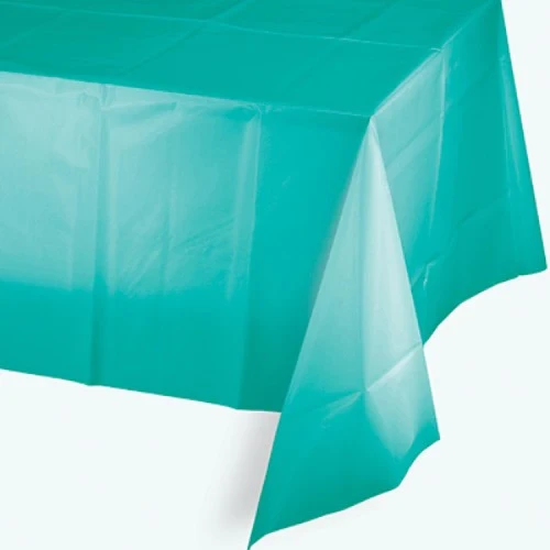 Teal Lagoon Tablecover Plastic