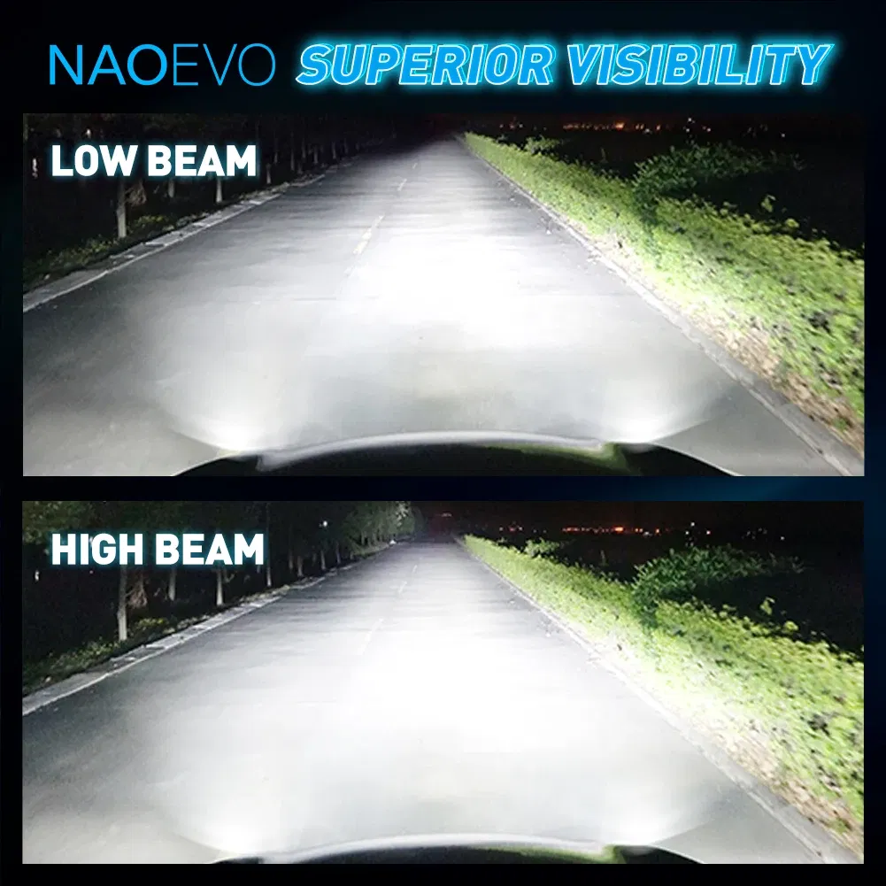 Emitting Color: Blue, Ships From: CHINA - NAOEVO H7 LED Canbus H4 Lamp 140W 16800LM Anti Error HB4 6000K luces Led HB3 9005 H11 Car Headlight Bulb farol do carro lâmpadas