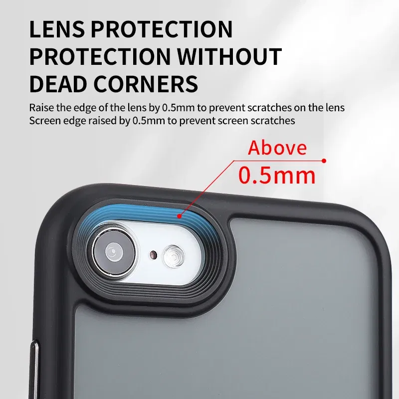 Color: WHITE, Material: aluminum - Magnetic Luxury Matte Translucent Armor Shockproof Case For iPhone 7 8 SE2 SE3 7Plus 8Plus For Magsafe Wireless Charge Cover