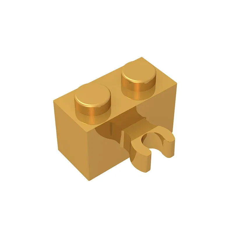 Color: Pink - Gobricks GDS-651 BRICK 1X2 W. HORIZONTAL HOLDER compatible with lego 95820 30237 children's DIY Educational Building Blocks