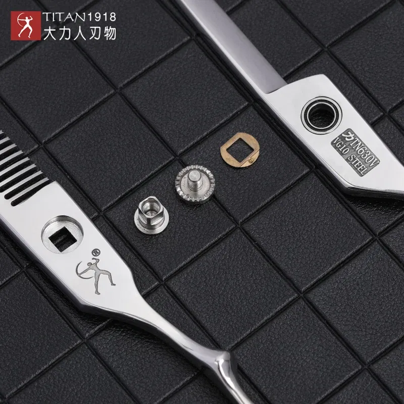 Color: Red - Titan professional hairdresser's barber set of scissors cutting Hairdressing salon scissors sharp tools 5.5inch 6.0inch