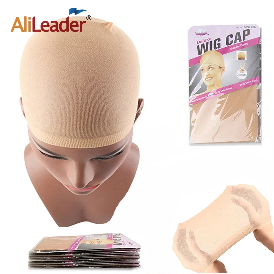 Color: Dark Brown - 1/2/3Packs Wig Cap Stocking Stretch Stocking Wig Caps For Making Wigs Caps Hairnets Stretch Elastic Wig Weaving Cap Brown Black