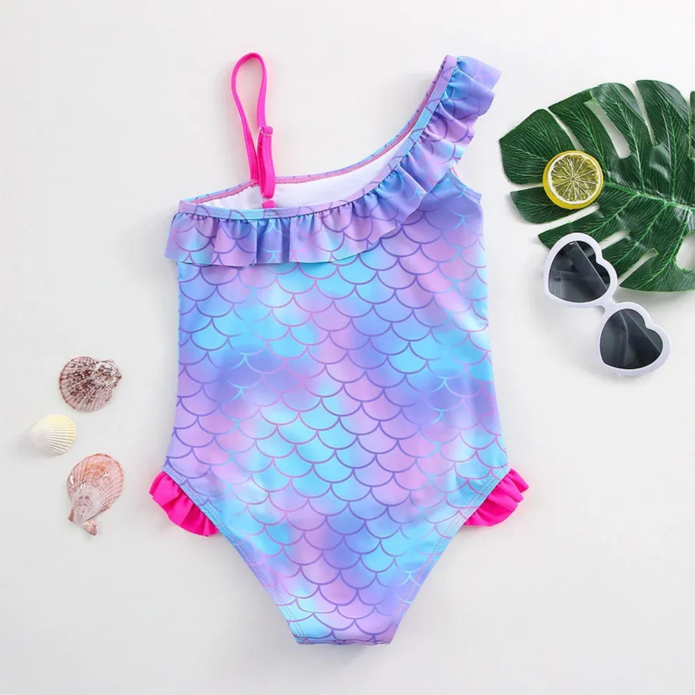 Color: Red, Kid Size: 12M - Moana Baby Girl Mermaid Fish Scale Print Swimsuit One-Piece Swimwear Toddler Bathing Suit Beach Outfit