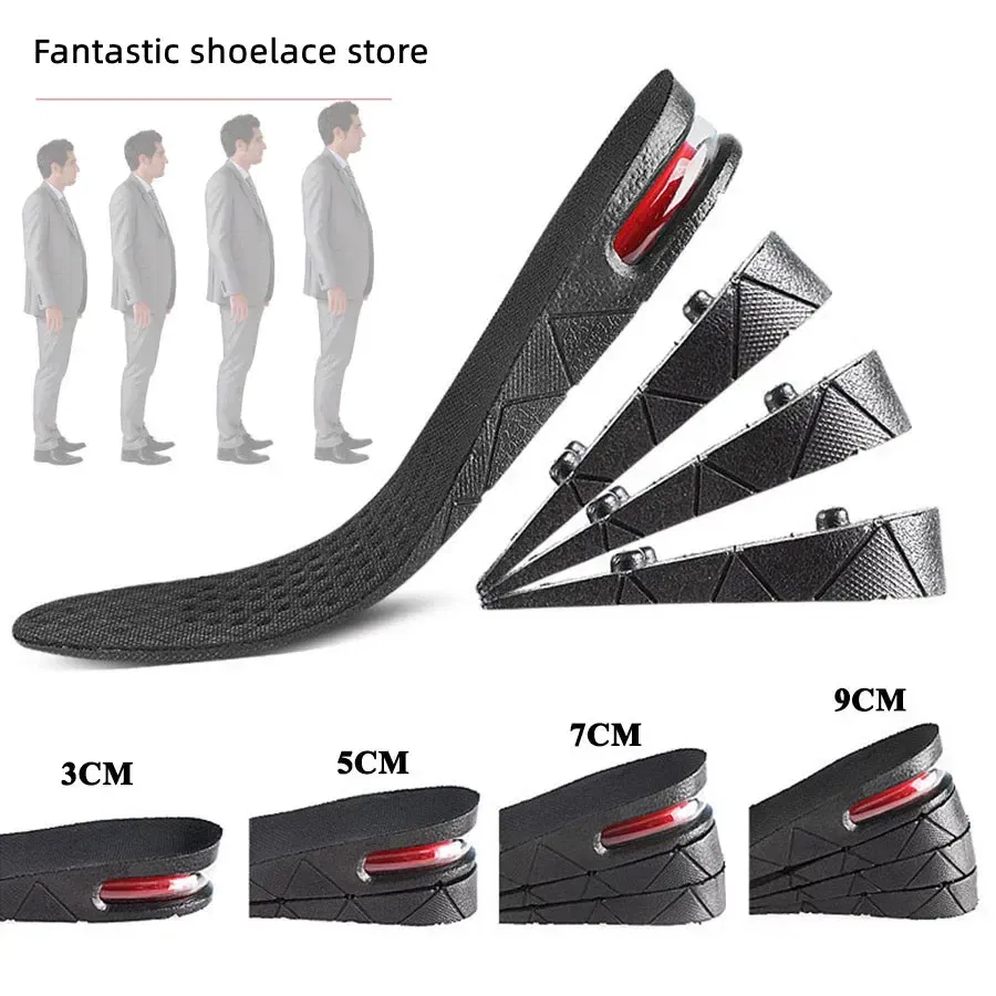 Color: Blue, Ships From: CHINA - Height Increase Insole Invisible Heightening Template Air Cushion Shoe Inserts Variable Height Insoles Adjustable Cut Foot Pad