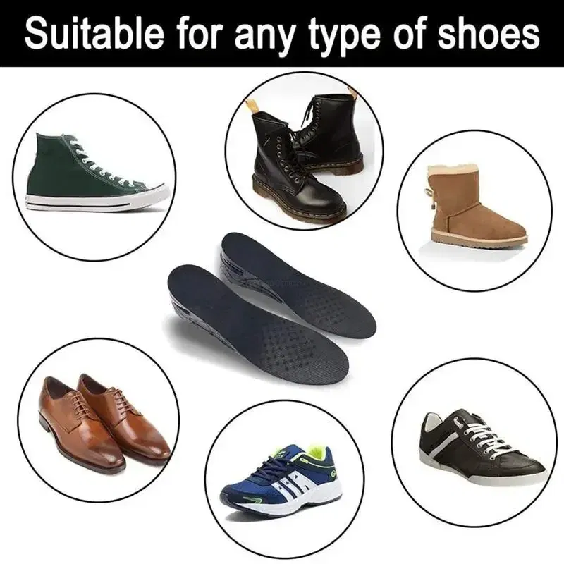 Color: Blue, Ships From: CHINA - Height Increase Insole Invisible Heightening Template Air Cushion Shoe Inserts Variable Height Insoles Adjustable Cut Foot Pad