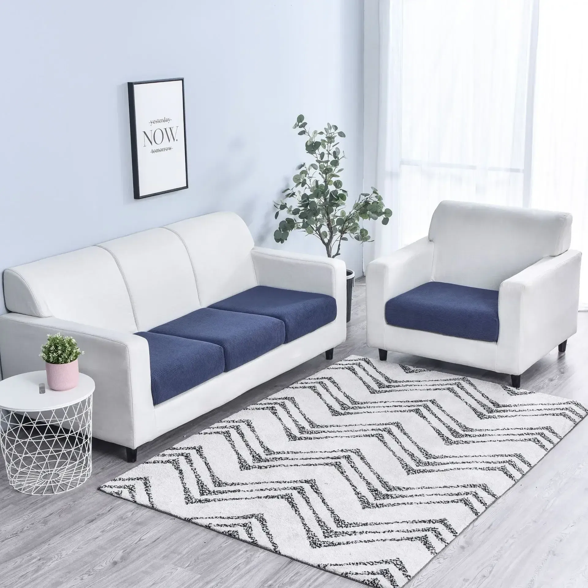 Color: Yellow, Specification: 70*120cm - Jacquard Sofa Cushion Cover for Living Room Pets Kids Furniture Protector Polar Fleece Stretch Washable Removable Couch Covers