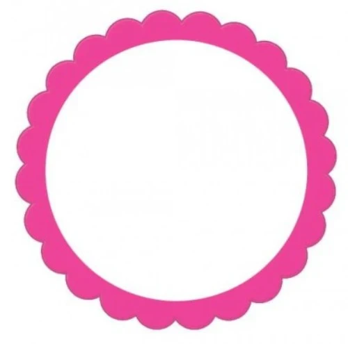 Labels Scalloped - Bright Pink - Pack of 5