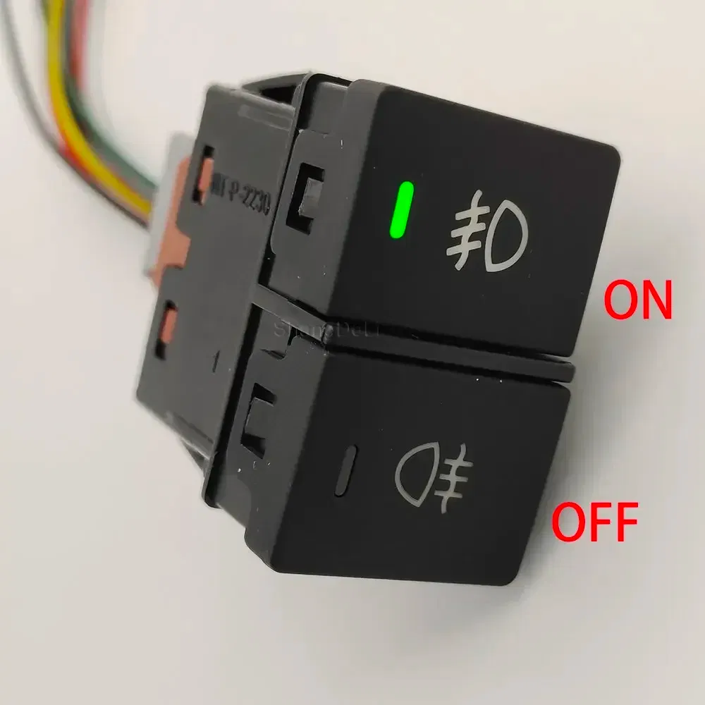 Color: black - LED Light Car Dual Switch Front Fog Light Steering Wheel Heating Button With Wire For Honda CRV URV AVANCIER CITY Accessories