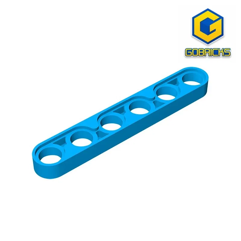 Color: Red - Gobricks GDS-694 Technical, Liftarm Thin 1 x 6 compatible with lego 32063 pieces of children's DIY Building Blocks Technical