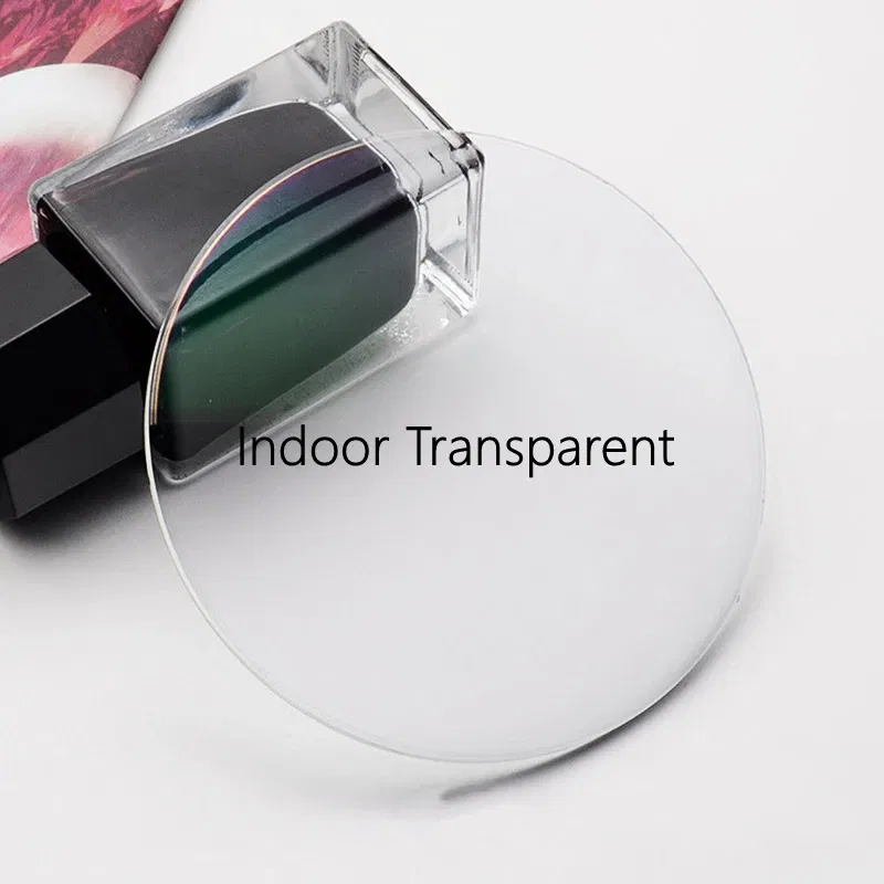 Lenses Color: GRAY - MOMOJA 1.56/1.61 Chameleon Driving Lens Anti-blue Ray Anti-glare Photochromic Lens Anti-scratch Anti-reflection HMC lens 1 pair