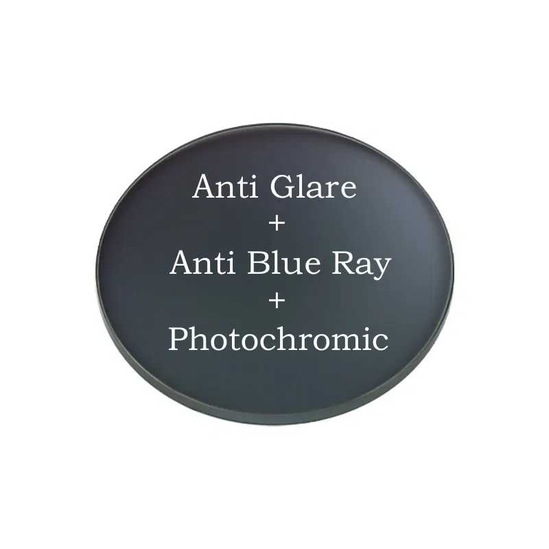 Lenses Color: GRAY - MOMOJA 1.56/1.61 Chameleon Driving Lens Anti-blue Ray Anti-glare Photochromic Lens Anti-scratch Anti-reflection HMC lens 1 pair