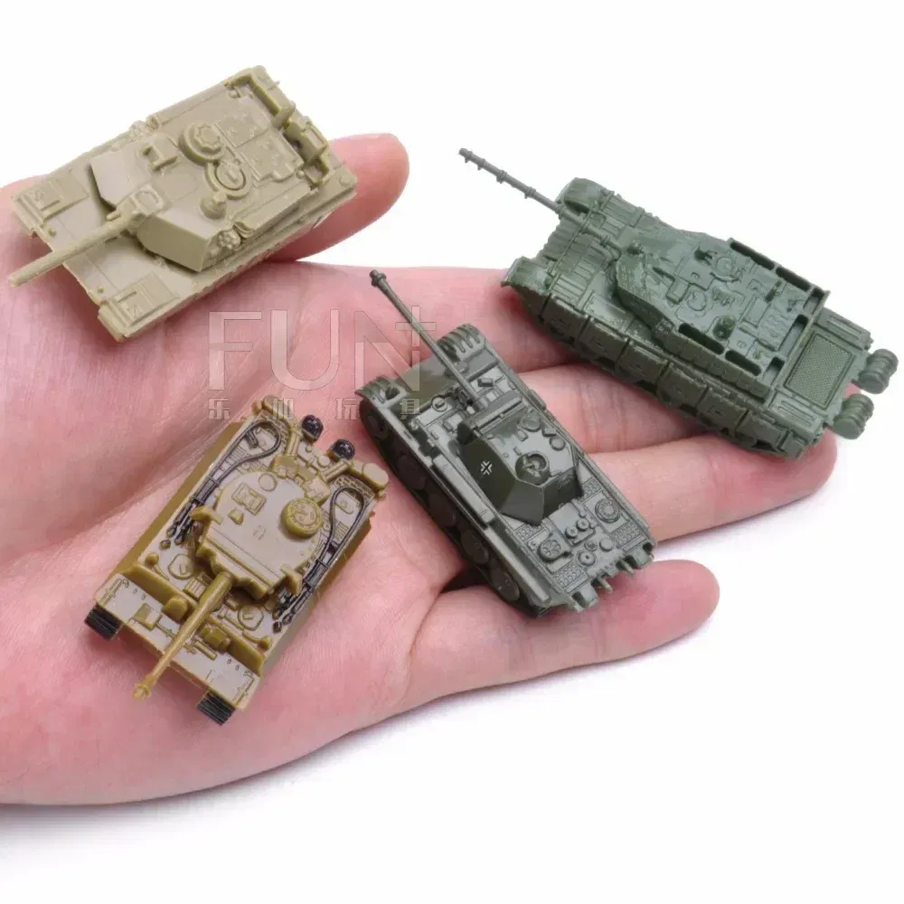 Color: VIOLET/?«?—?…° - 1/144 4D Classic Tank Model WWII Tiger Leopard US GER CHN USSR RUS Finished Model Sand Table Plastic Tanks Toy