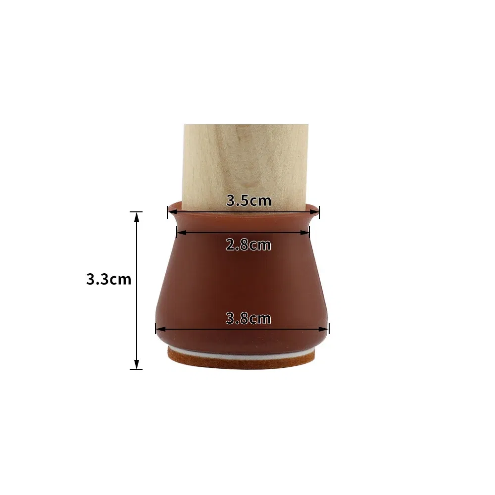Color: Black - Practical Silicone Furniture Chair Leg Caps Protection Cover Anti Slip Chair Leg Caps Prevent Scratches and Noise Home Gadget