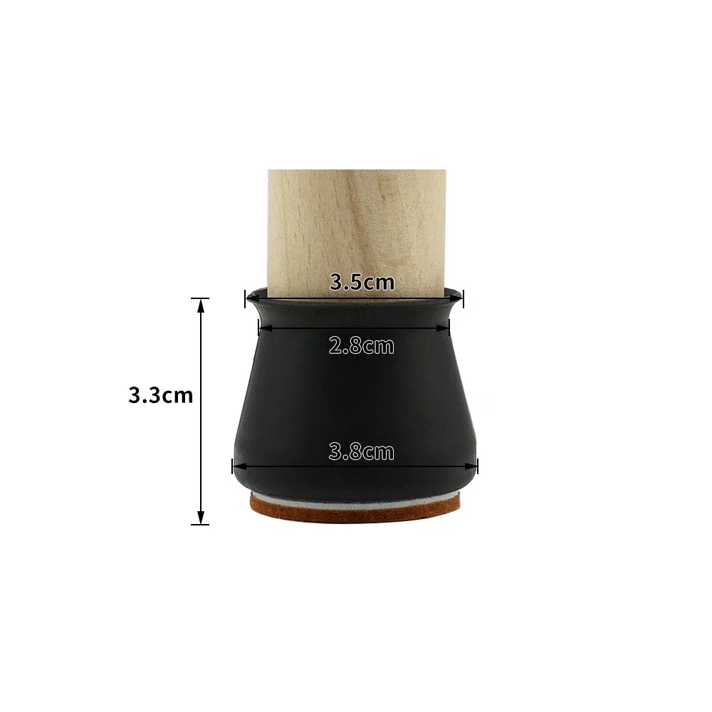Color: Black - Practical Silicone Furniture Chair Leg Caps Protection Cover Anti Slip Chair Leg Caps Prevent Scratches and Noise Home Gadget