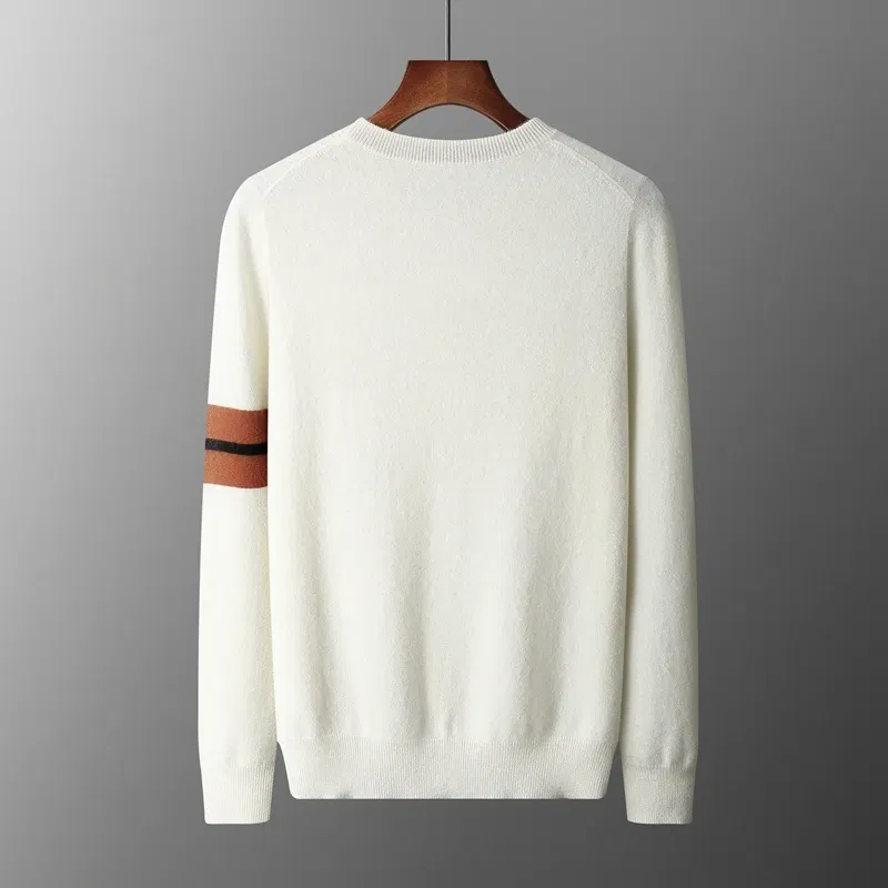 Color: green, Size: XXL, Ships From: CHINA - Autumn Winter Men's O-Neck Pullover Sweater 100% Cashmere Simple Basic Knitwear Cashmere Solid Color Clothing Casual Warm Tops