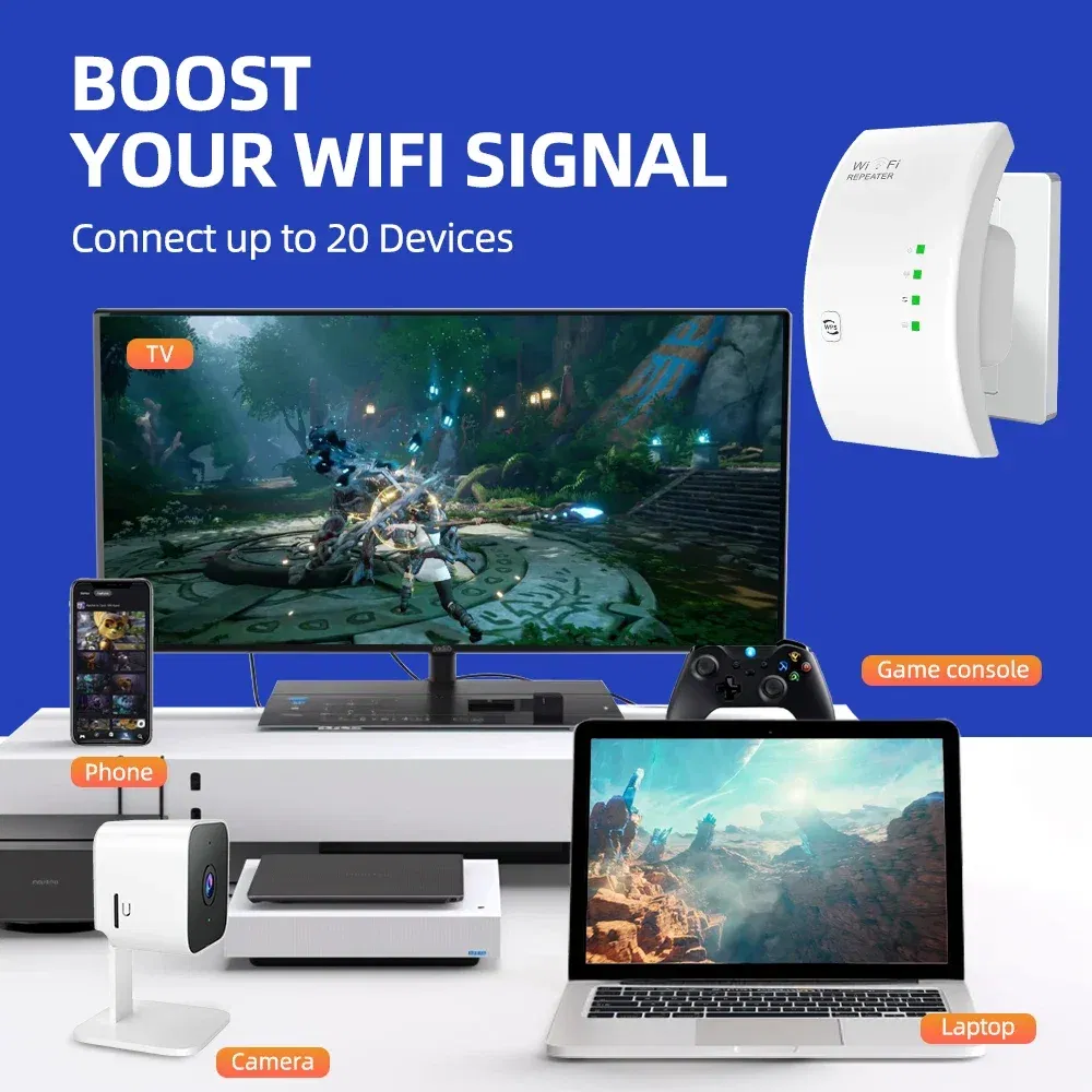 Plug Type: EU Plug - PIX-LINK WR01 Wireless WiFi Repeater Wifi Extender Ultraboost Wifi Amplifier Long Range Repiter 300M Wi-Fi Booster Access Point