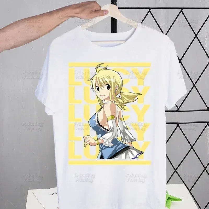 Color: army green, Size: XXL - Anime Fairy Tail Cartoon Natsu Erza Gray Lucy T-shirts Summer Men/Women Hip Hop Tshirt Streetwear t shirts Short Sleeve Tops