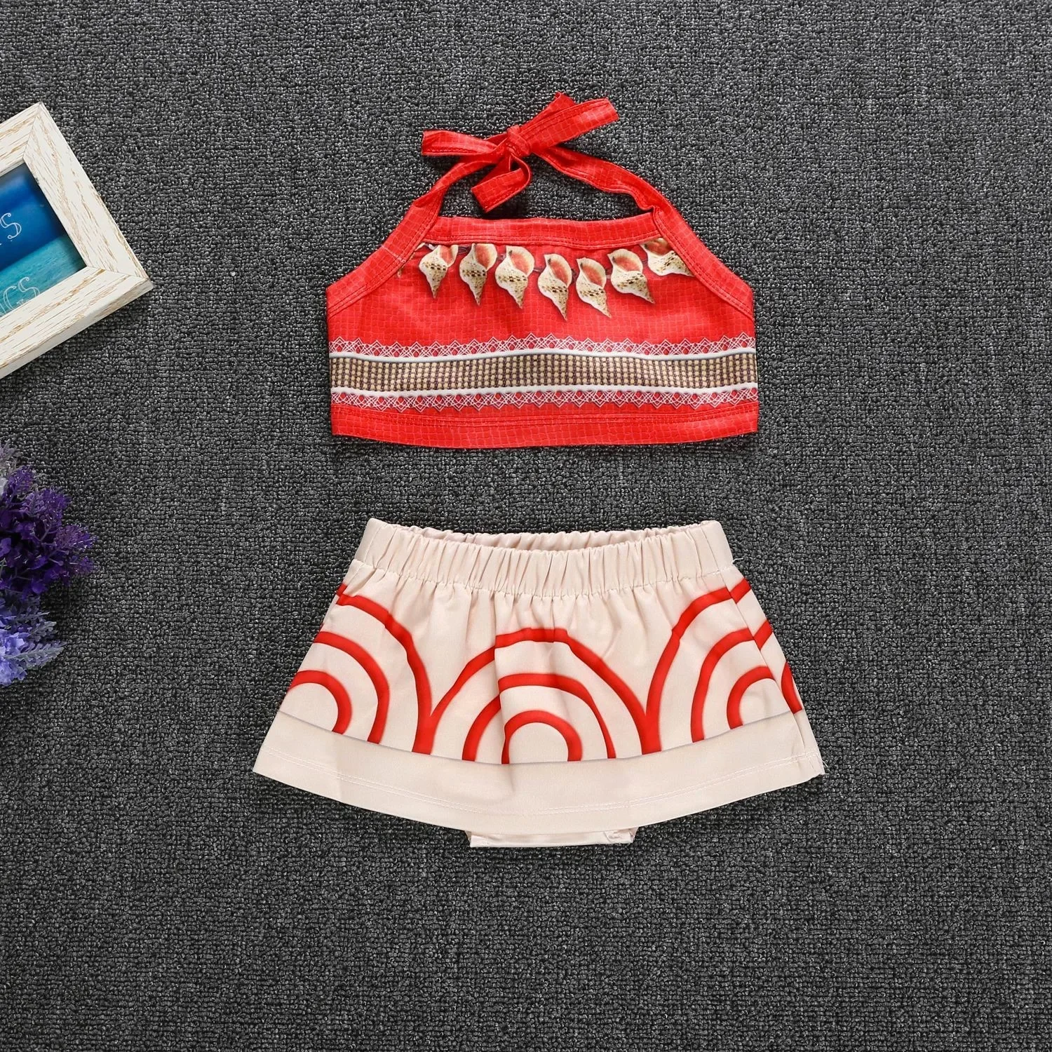 Color: black, Kid Size: 5 - Little Girls Cospaly DISNEY Moana Kids Two Pcs Set Top +Pants Infant Vaiana Role Play Festival Princess Costume Casual Clothes