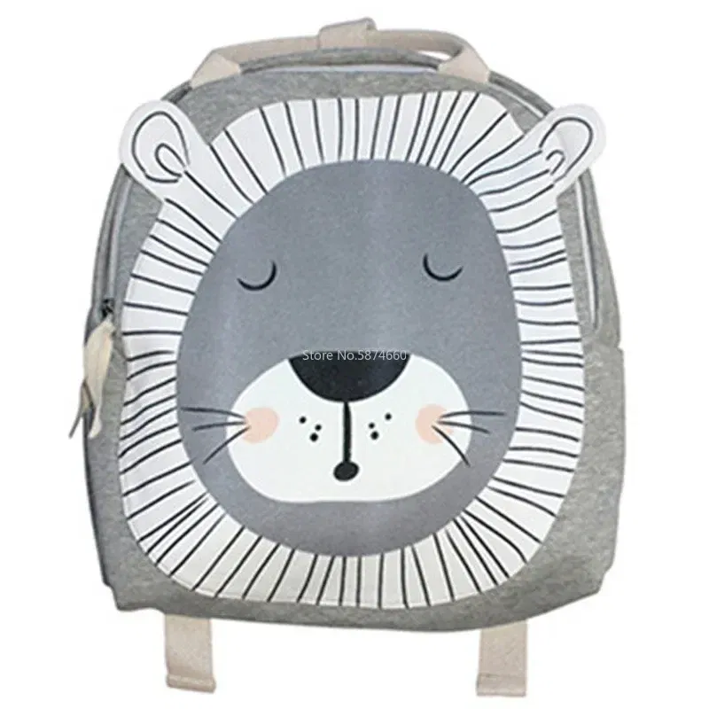 Color: Beige - Children Backpack Toddler Kids School Backpack for Baby Kids Cute School Bag Boy Girl Light Bag Rabbit Butterfly Lion Bag