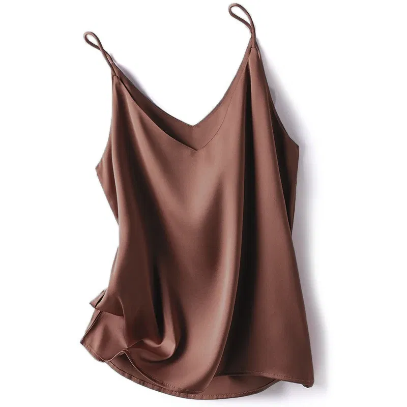 Color: green, Size: XXL - 2024 Summer Camisole Slim Vest Sexy Women Sleeveless V-Neck Gray Tee Tank Tops Female Solid Black/White Korean Crop Tops Y2k