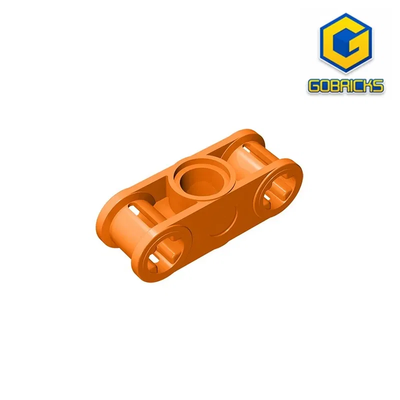Color: Gold - MOC PARTS GDS-935 Technical, Axle and Pin Connector Perpendicular 3L with Center Pin Hole compatible with lego 32184